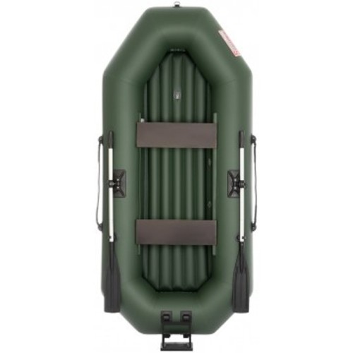 Лодка Тонар Шкипер А280НТ надувное дно, навесной транец (зеленый)