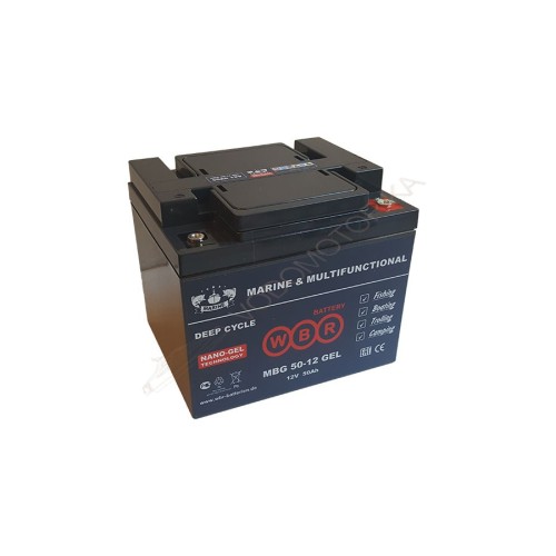 Cвинцово-кислотная аккумуляторная батарея WBR Marine MBG 50-12 GEL