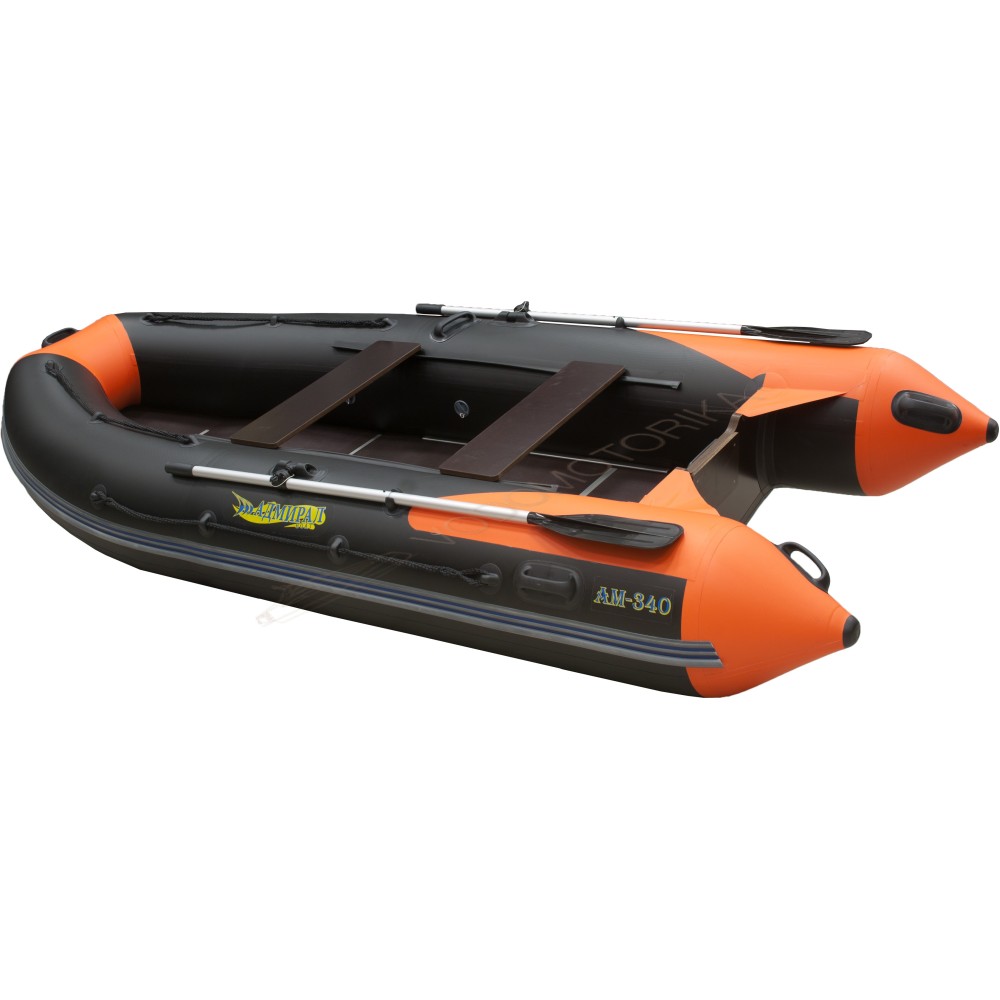 Лодка надувная Адмирал 340SL черно - оранжевый
