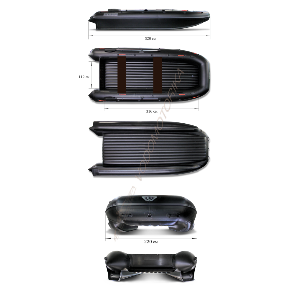 Надувной катамаран Флагман 520К (пиксельный камуфляж)