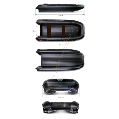 Надувной катамаран Флагман 520К (пиксельный камуфляж)