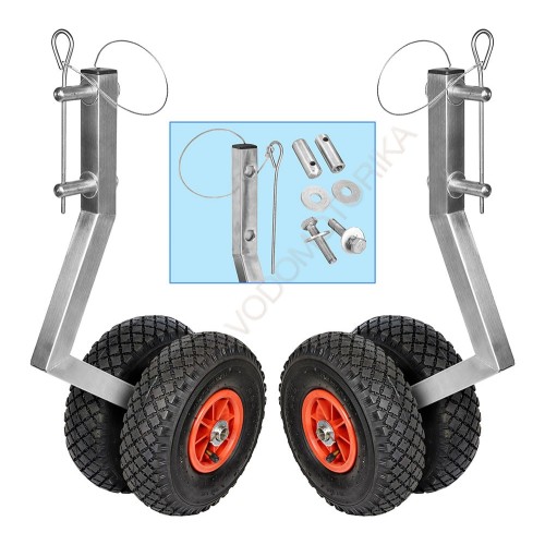 Колеса транцевые Горизонт KNU-260ND (нержавейка, съемные, усиленные, под надувное дно)