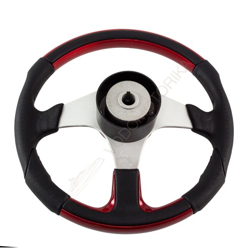 Рулевое колесо EVO MARINE 2 обод черно-красный, спицы серебряные д. 330 мм Volanti Luisi