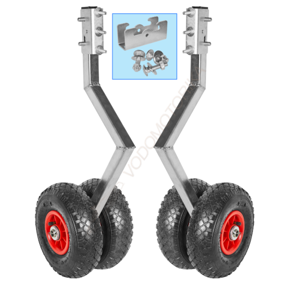 Колеса транцевые Горизонт BSU-260ND (ZN) (оцинковка, быстросъемные, усиленные, под надувное дно)