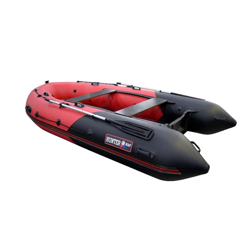 Надувная лодка Хантер 420 ПРО фанерный пол