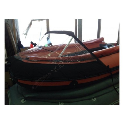 Носовой тент прозрачный для лодки ПВХ 260-300 см