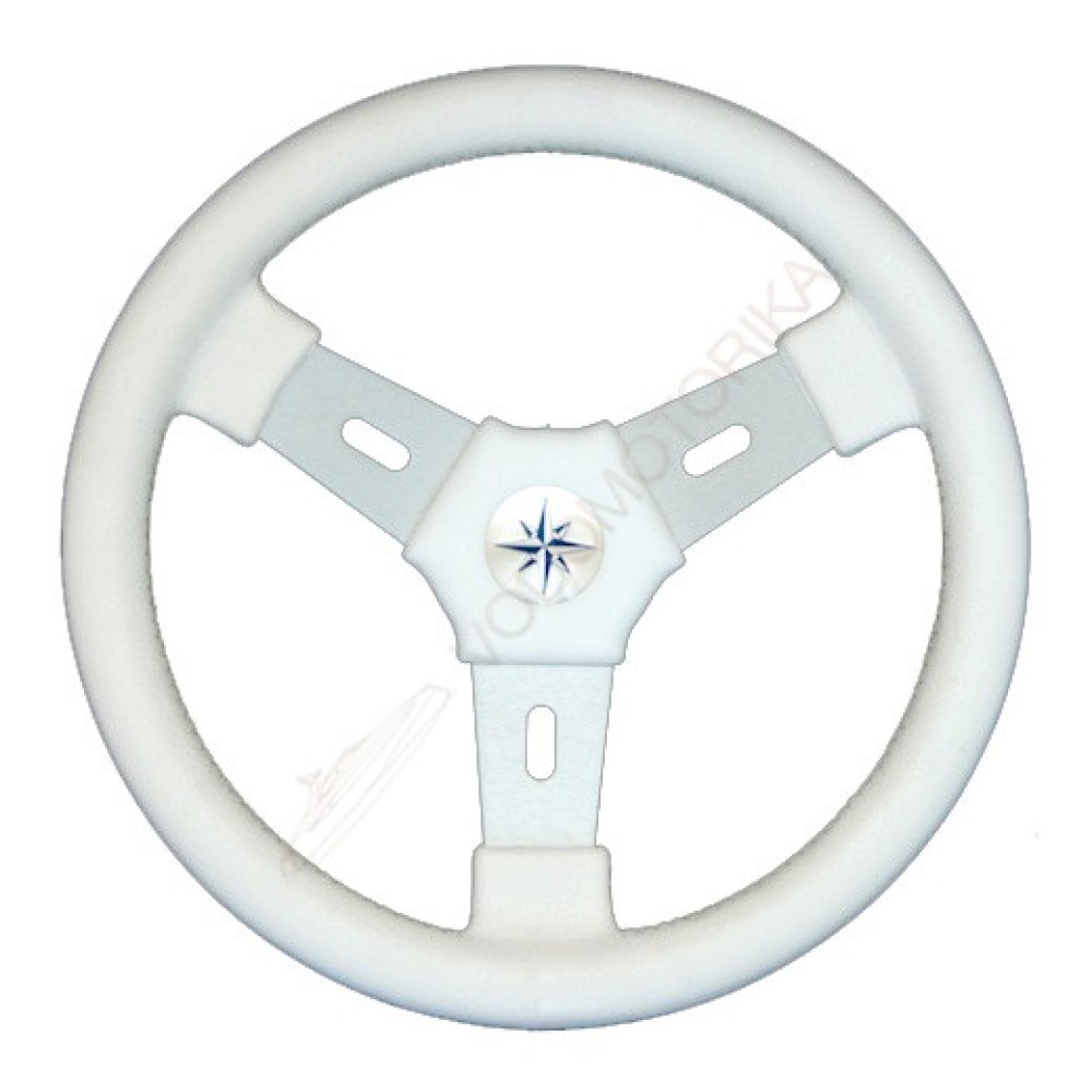 Рулевое колесо ELBA обод белый, спицы серебряные д.320 мм Volanti Luisi