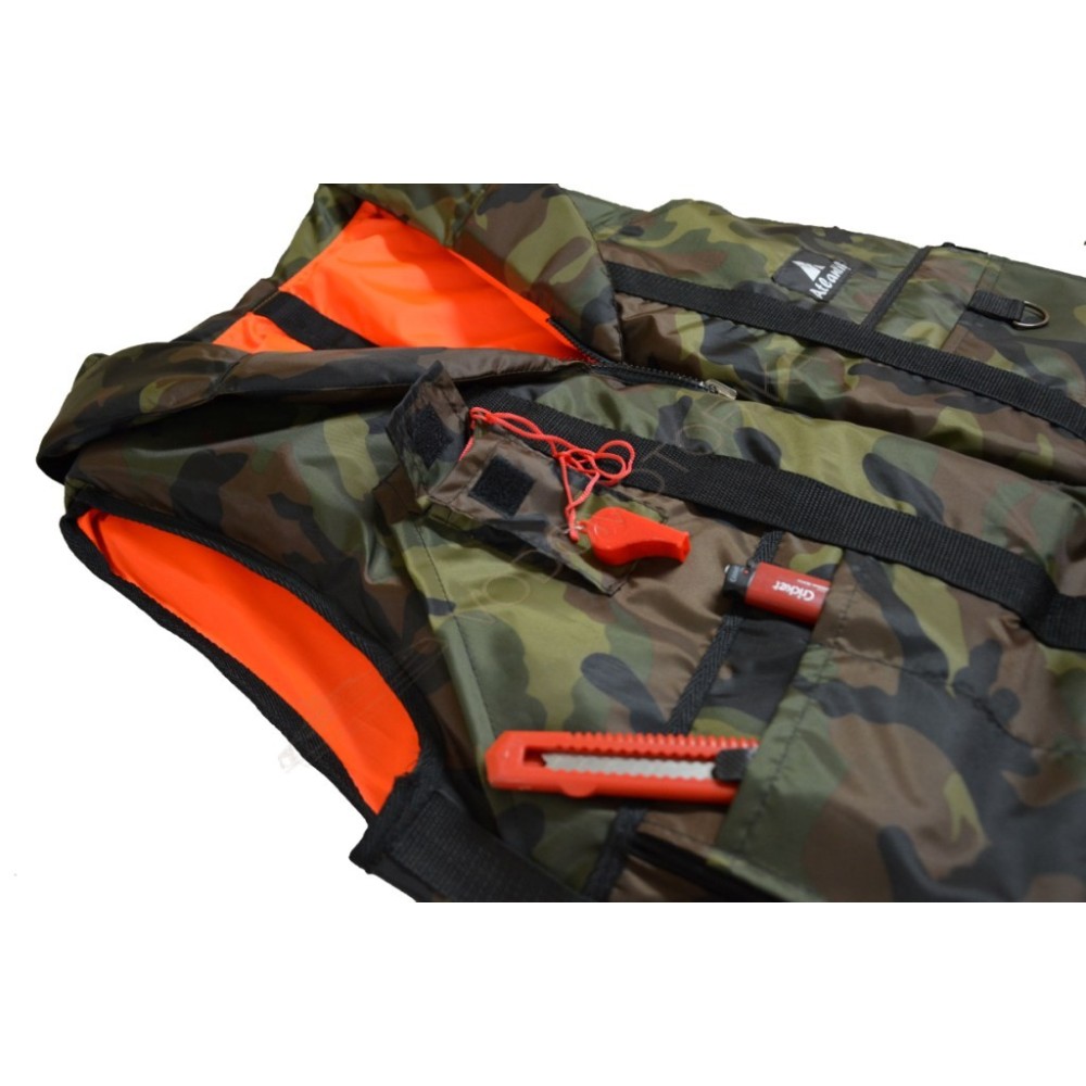 Спасательный жилет двухсторонний Atlantik Пират камуфляж (80 кг.)