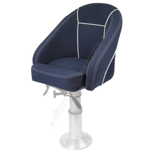 Кресло ROMEO мягкое, подставка, обивка ткань Markilux темно-синяя (118100395)
