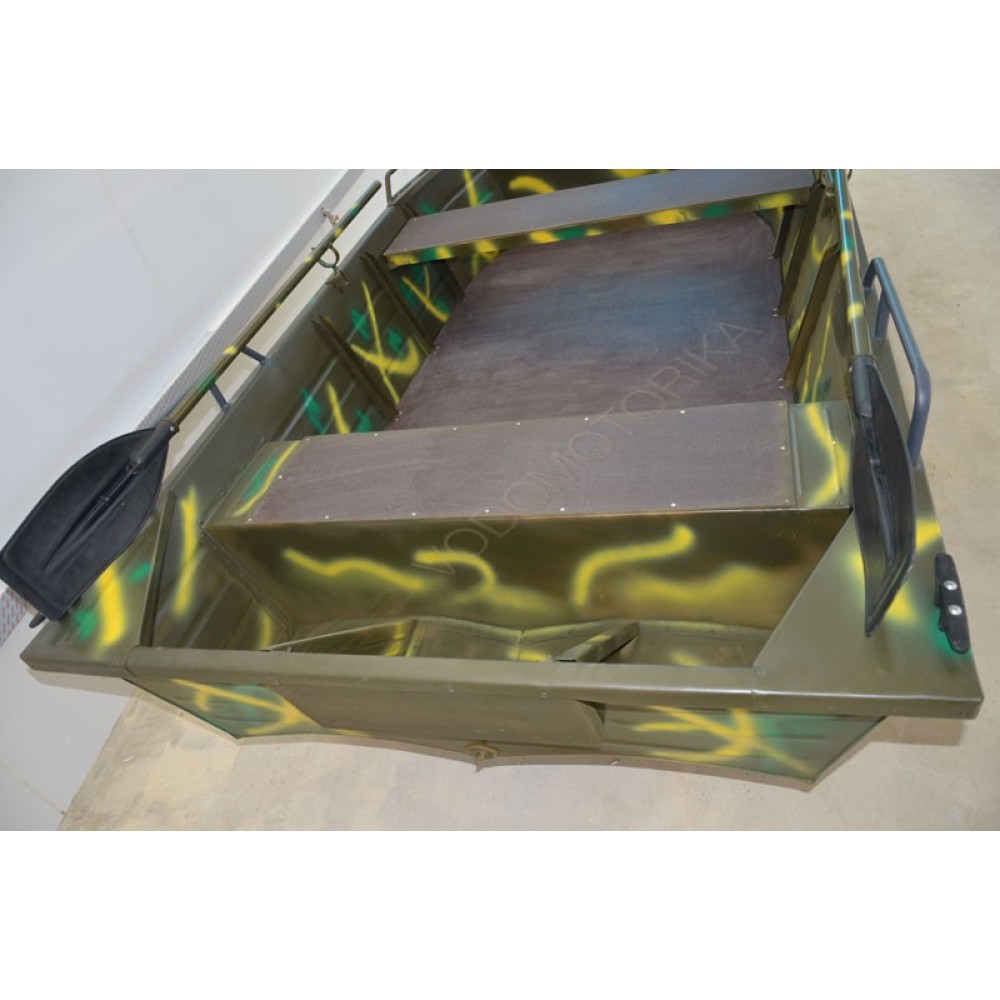 Алюминиевая моторно-гребная лодка Охотник 350