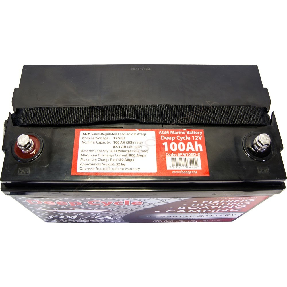 Аккумулятор глубокого разряда Marine Deep Cycle AGM 6FM100D-X