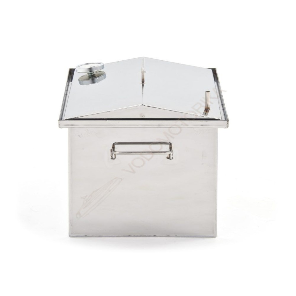 Коптильня Универсальная крышка домиком 450х250х300 ( нержавейка aisi 430 - 2 мм ) для горячего и холодного копчения