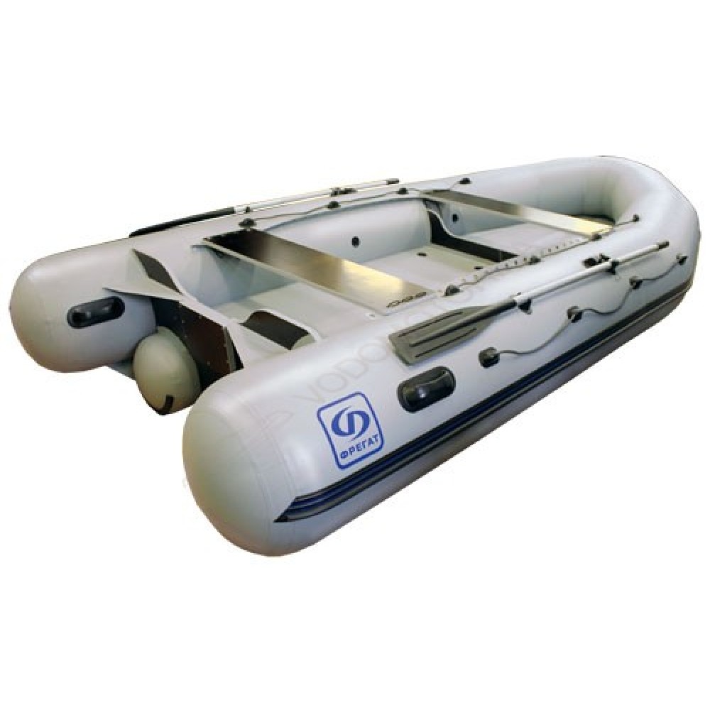 Надувная лодка Фрегат М-390 FM Light Jet ( серый ) комбинированный транец