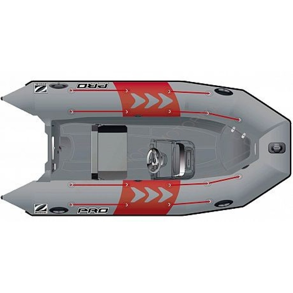 Лодка надувная ZODIAC PRO 420 NEO хайпалон-неопрен ( серая )