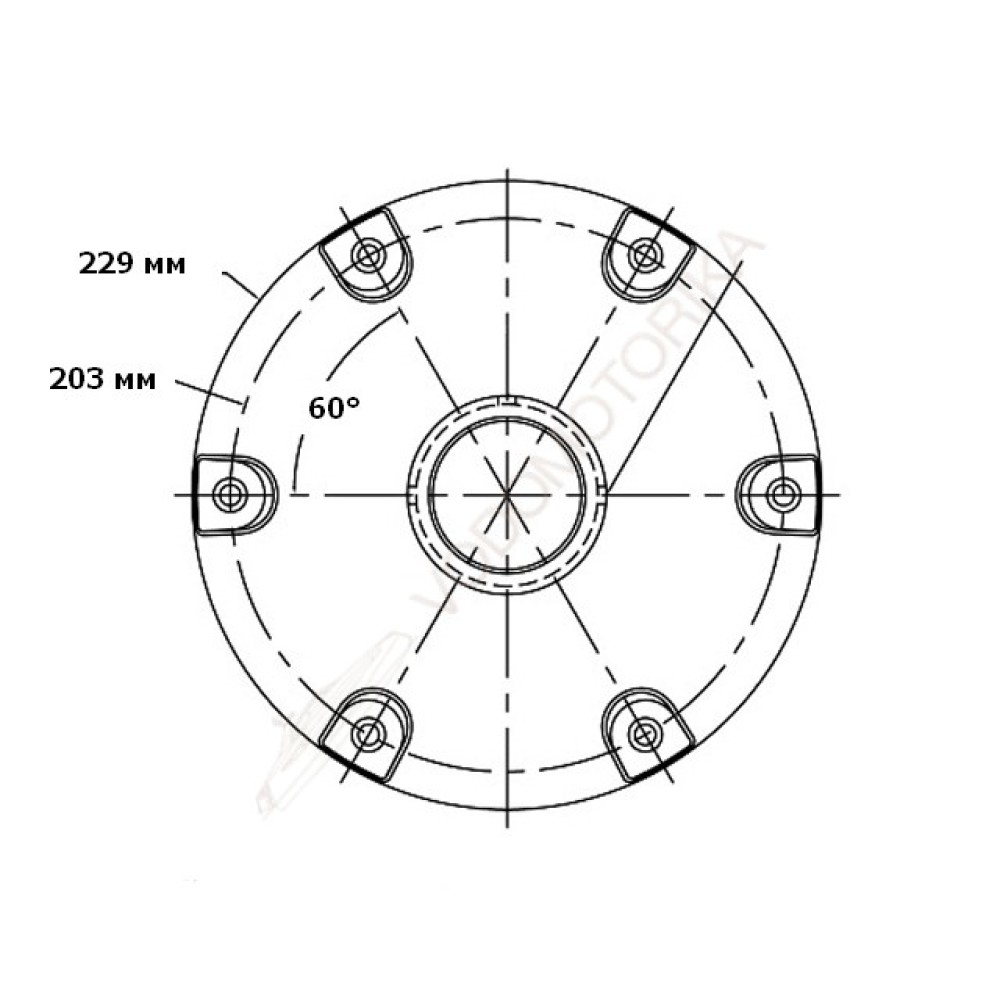 Стойка под сиденье COLUMBIA 450 мм, диаметр 73 мм, основание 230 мм