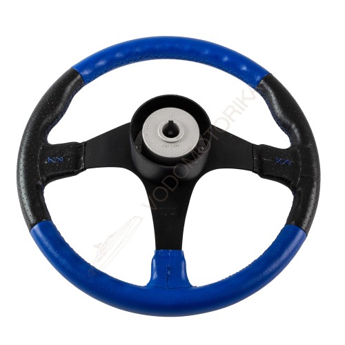 Рулевое колесо AMALFI обод черно-синий, спицы черные д. 355 мм Volanti Luisi