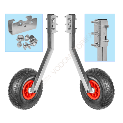 Колеса транцевые Горизонт BS-260(ZN) (оцинковка, быстросъемные)