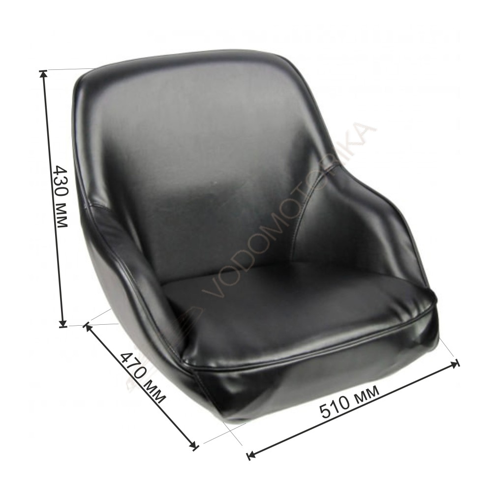 Кресло ADMIRAL мягкое, материал черный винил (1061420990)