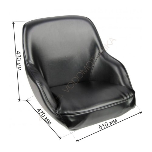 Кресло ADMIRAL мягкое, материал черный винил (1061420990)