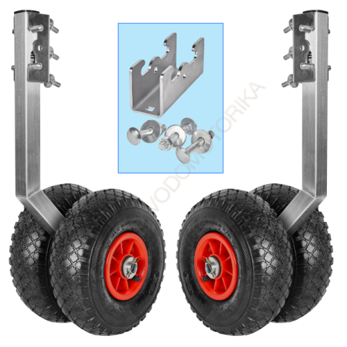 Колеса транцевые Горизонт BSU-260 (нержавейка, быстросъемные, усиленные)