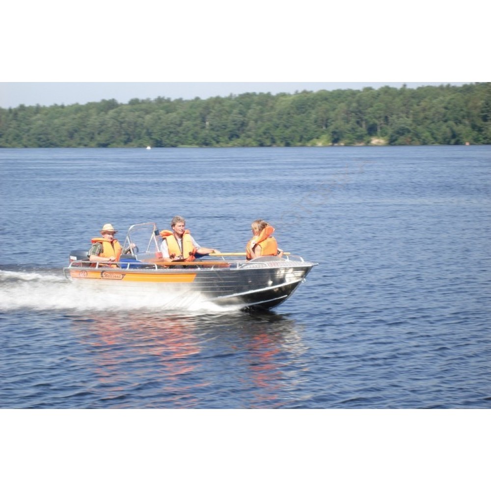 Алюминиевая лодка Wellboat 46 консоль