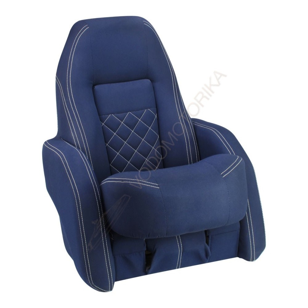 Кресло ROYALITA мягкое, подставка, обивка ткань Markilux темно-синяя (570000395)