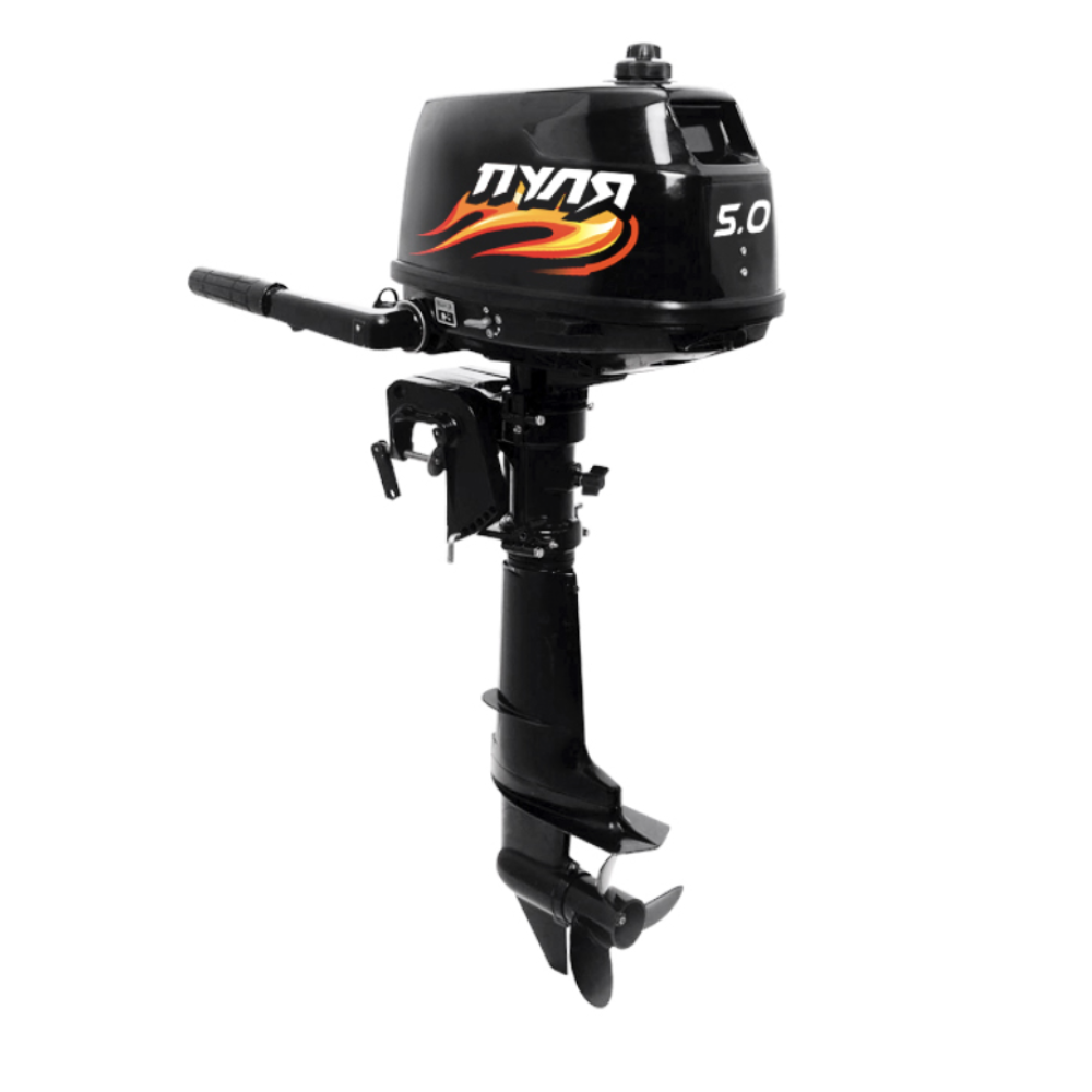 Лодочный мотор Пуля М5 л.с. двухтактный