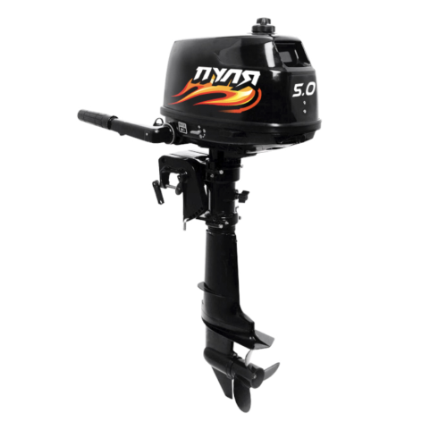 Лодочный мотор Пуля М5 л.с. двухтактный