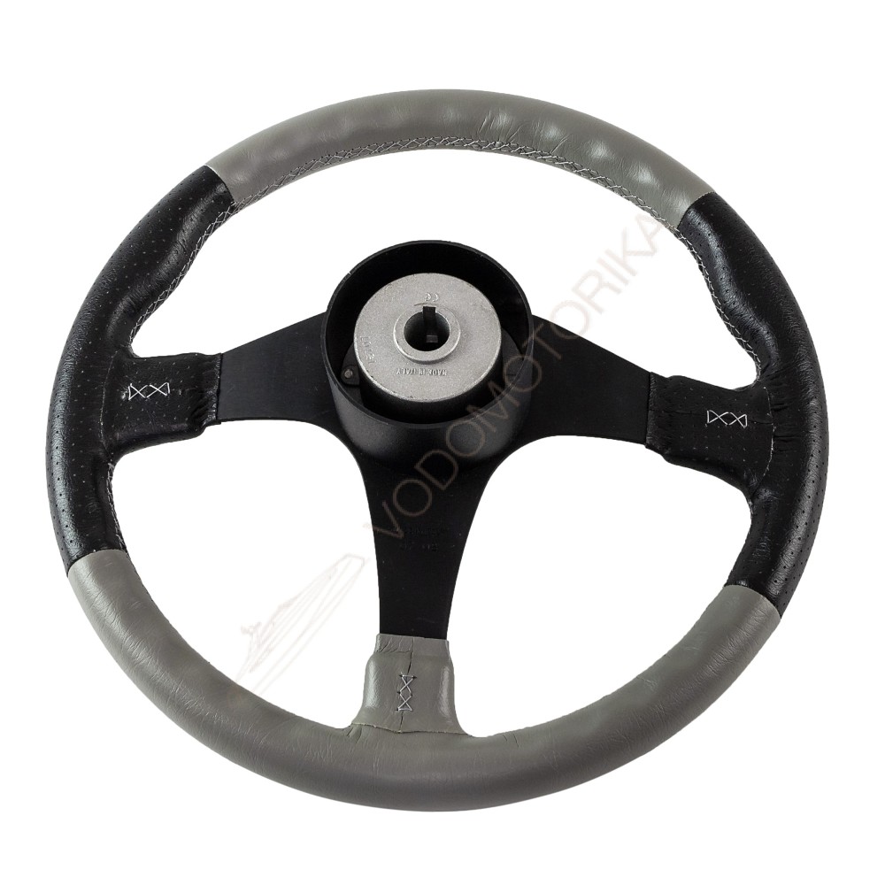 Рулевое колесо AMALFI обод черно-серый, спицы черные д. 355 мм Volanti Luisi