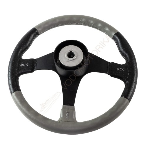 Рулевое колесо AMALFI обод черно-серый, спицы черные д. 355 мм Volanti Luisi