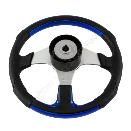 Рулевое колесо EVO MARINE 2 обод черно-синий, спицы серебряные д. 330 мм Volanti Luisi