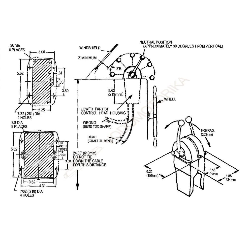 Дистанционное управление двухрычажное, Pretech