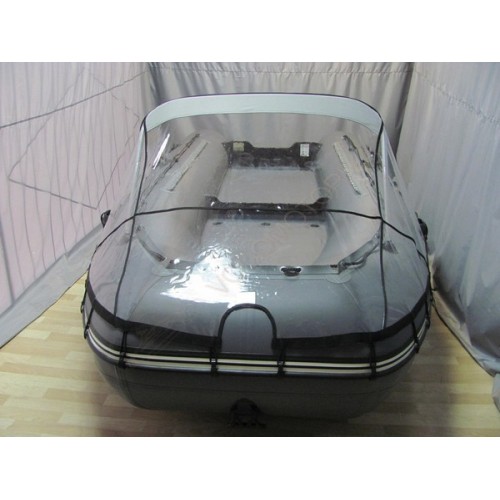 Носовой тент прозрачный для лодки ПВХ 410-440