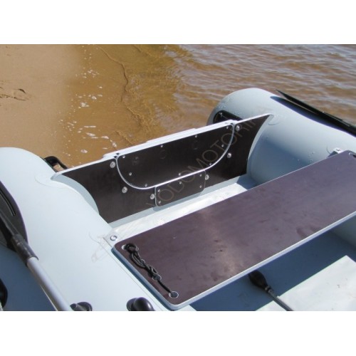 Надувная лодка Фрегат М-390 FM Light Jet ( серый ) комбинированный транец