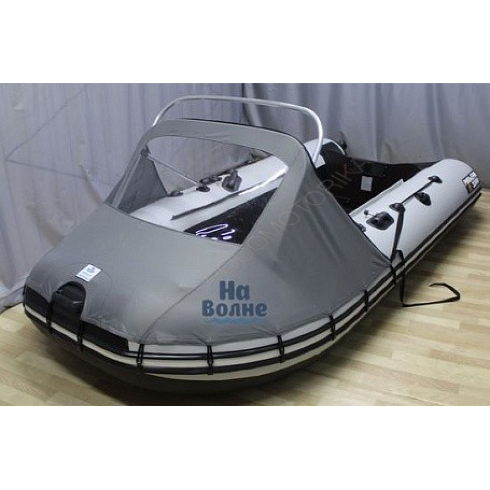Носовой тент с окном для лодки ПВХ 450-500 + дуга для троллинга
