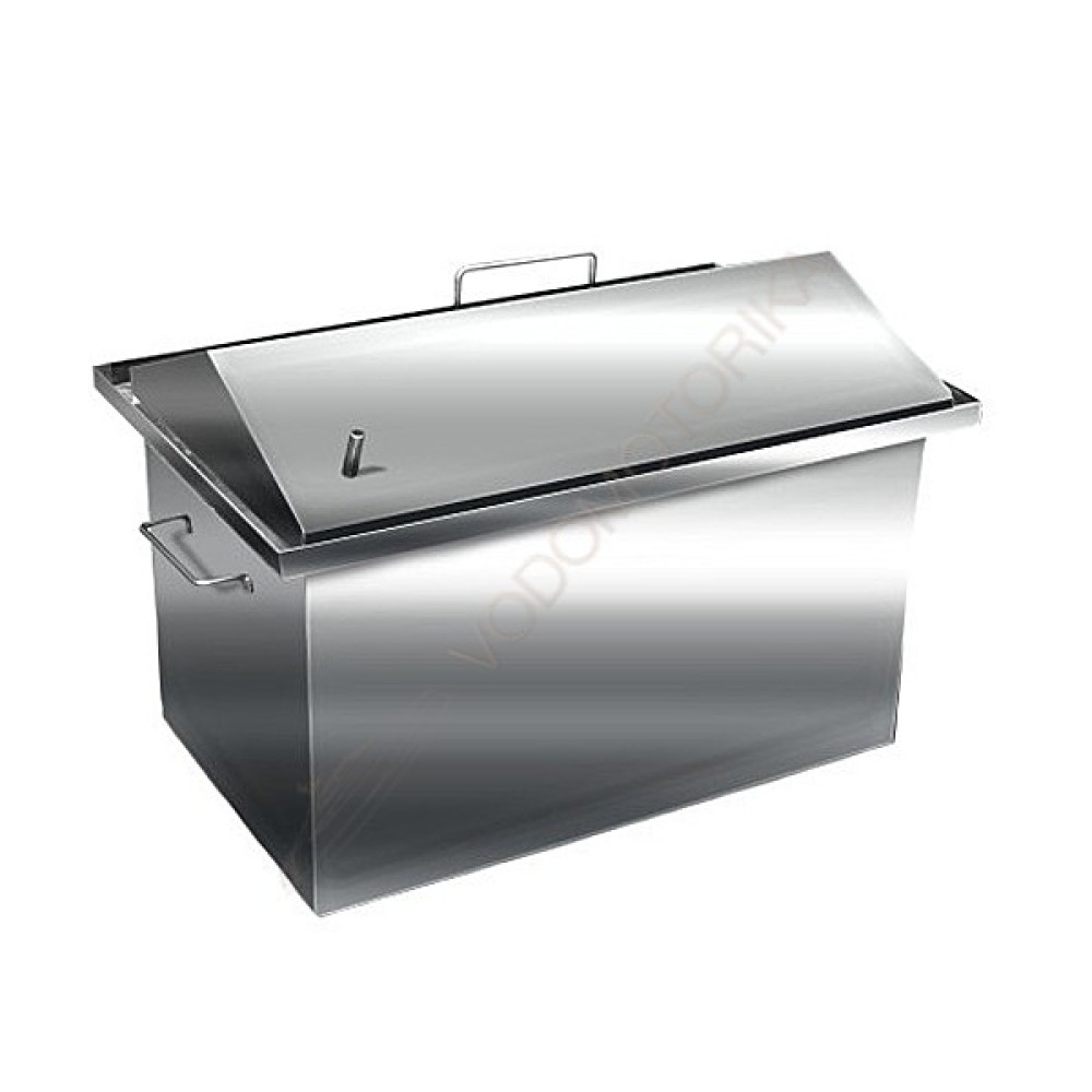 Коптильня Крышка домиком 500х350х300 ( нержавейка aisi 430 - 2 мм ) с гидрозатвором