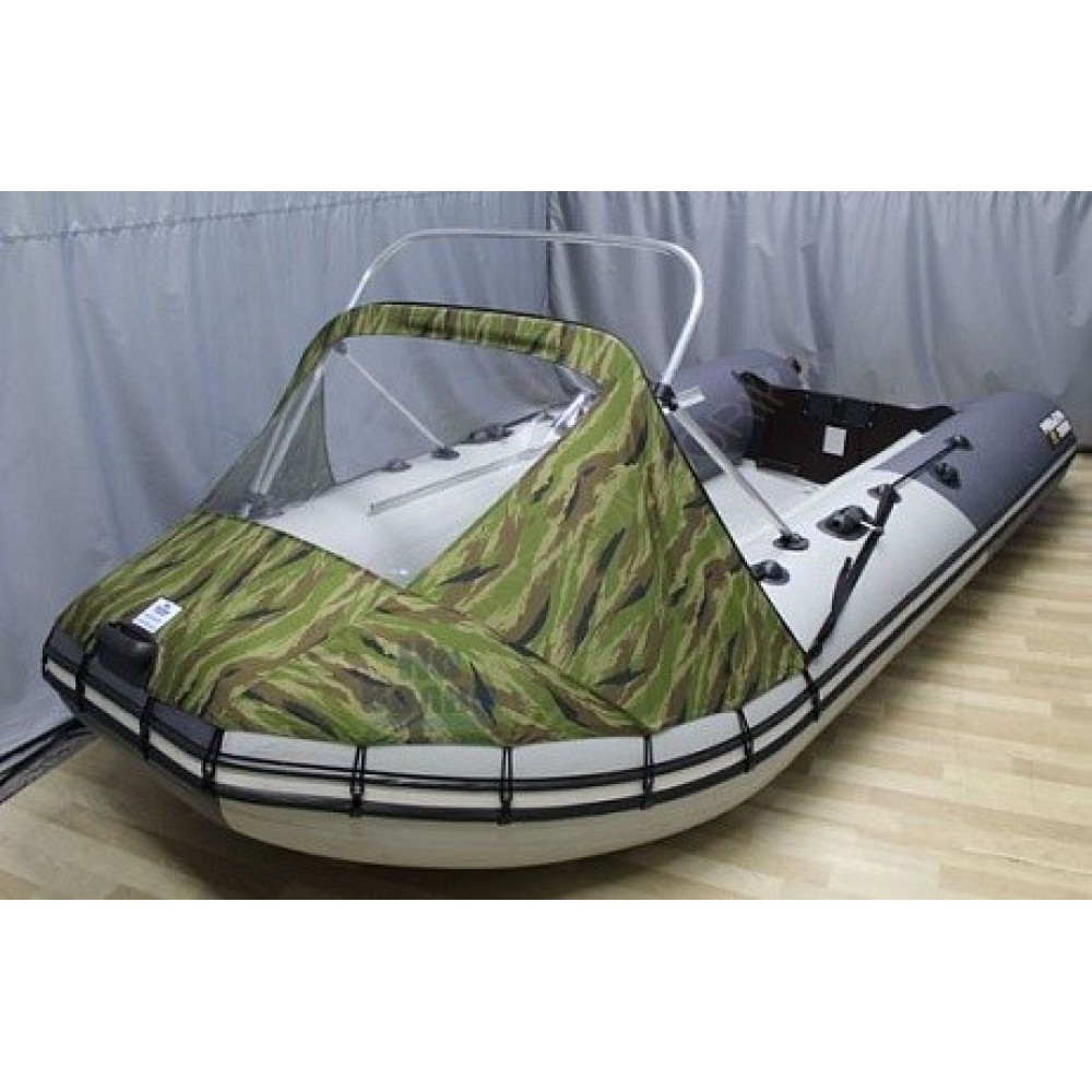 Носовой тент с окном для лодки ПВХ 240-290 + дуга для троллинга