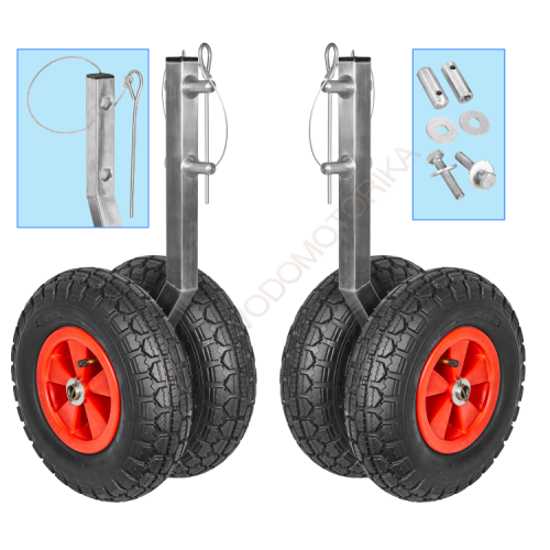 Колеса транцевые Горизонт KNU-330 (нержавейка, съемные, усиленные)
