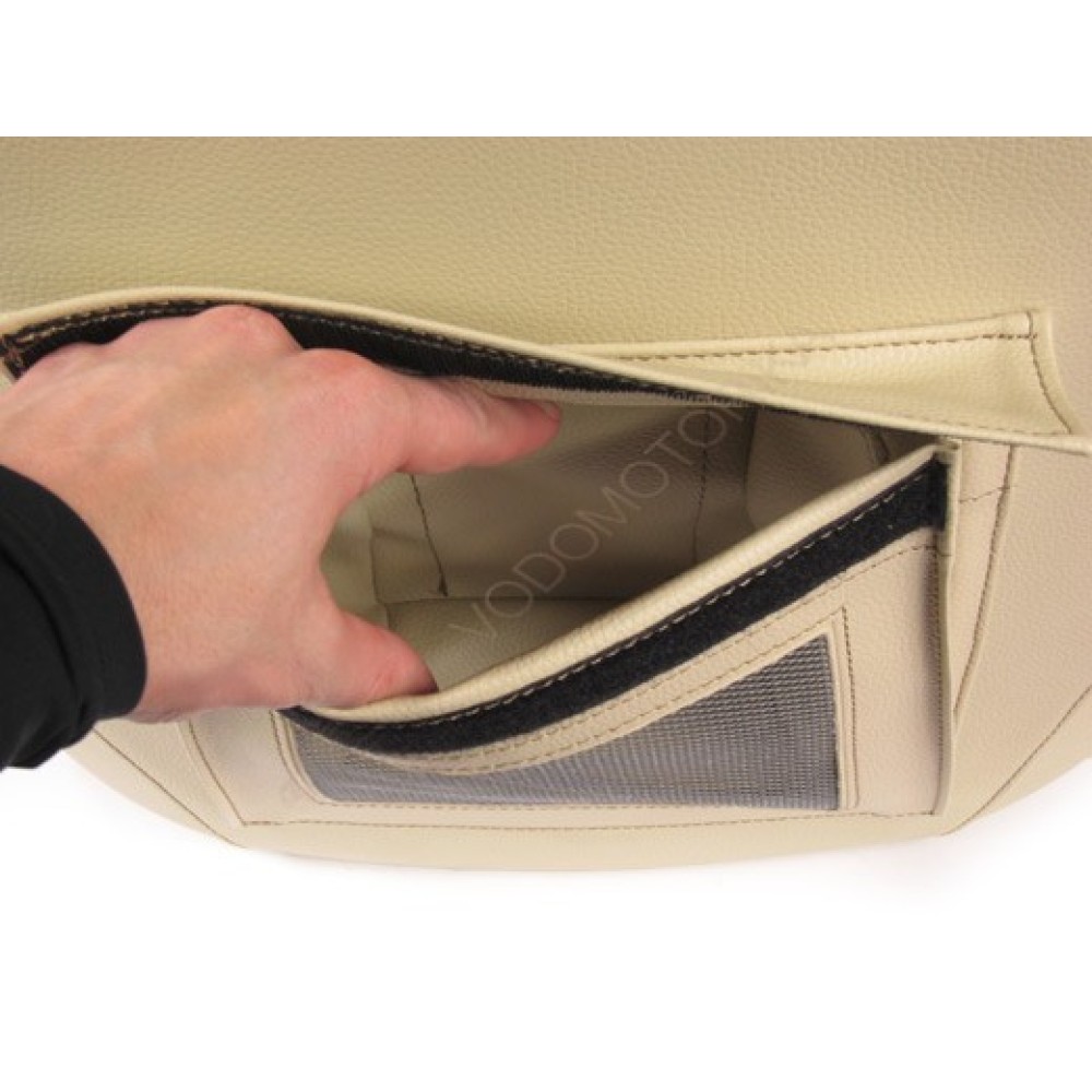 Кресло OCEAN 51 мягкое, подставка, обивка бежевый винил (073958)