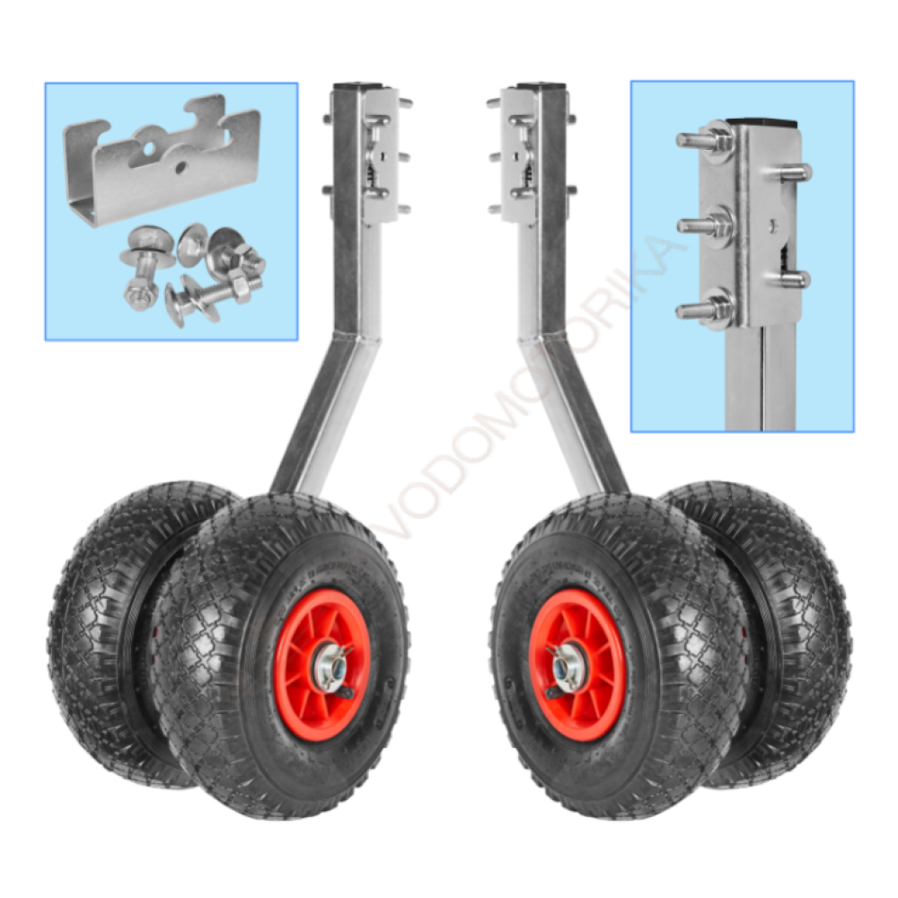 Колеса транцевые Горизонт BSU-260 (ZN) (оцинковка, быстросъемные, усиленные)
