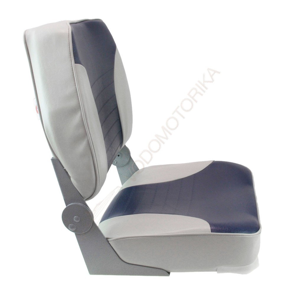 Кресло XXL складное мягкое двухцветное серый/синий