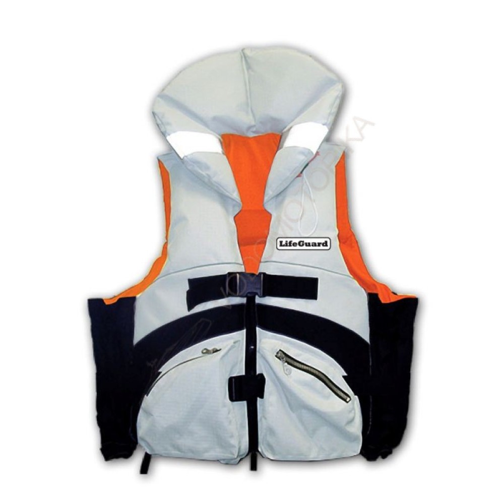 Спасательный жилет LIFEGUARD PREMIUM S (серый/оранжевый)