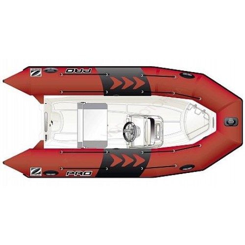 Лодка надувная ZODIAC PRO 420 ПВХ ( красно-белая )