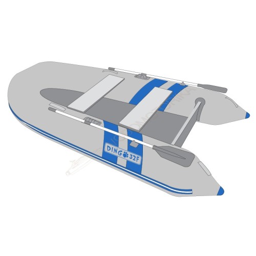 Лодка надувная DINGO 32R сине - серый