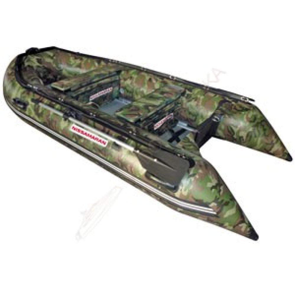 Лодка NISSAMARAN MUSSON 290 ( зеленый-камуфляж ) дерев. пол P/L