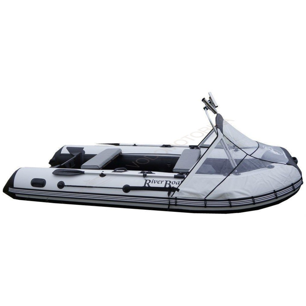 Носовой тент прозрачный с тролинговой трубой Riverboats RB 280-300