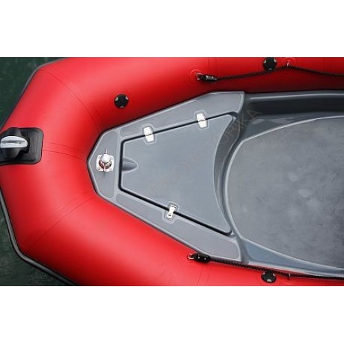 Лодка надувная ZODIAC PRO 420 ПВХ ( красно-серая )