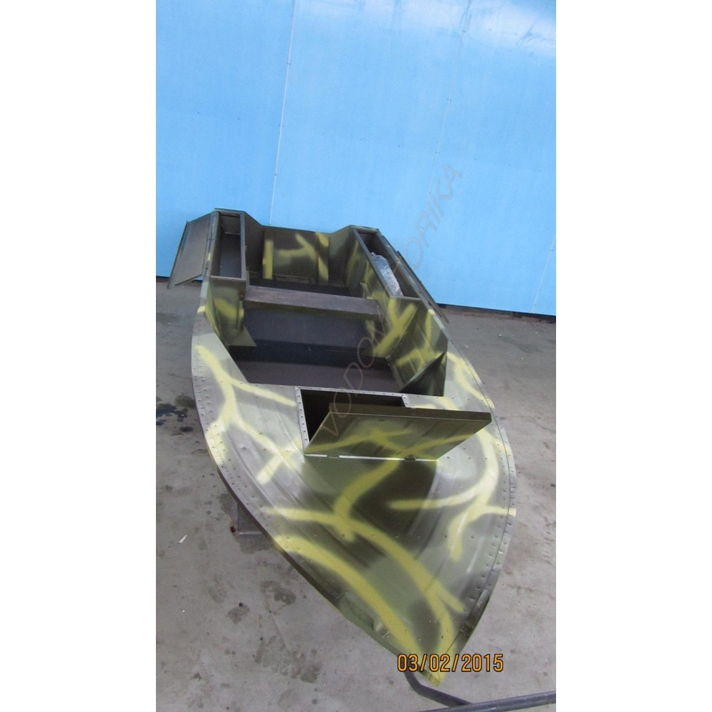 Алюминиевая моторно-гребная лодка Охотник 400Б