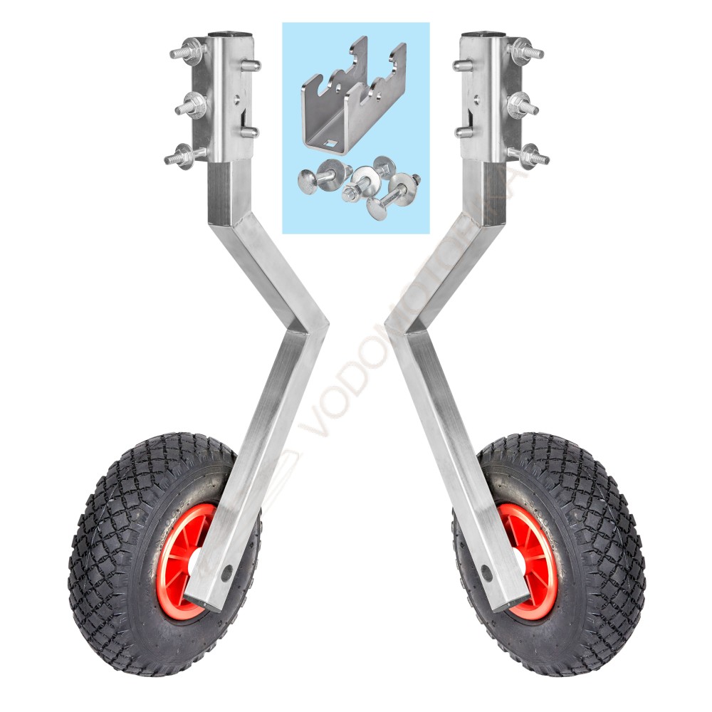 Колеса транцевые Горизонт KN-260ND (нержавейка, съемные, под надувное дно)