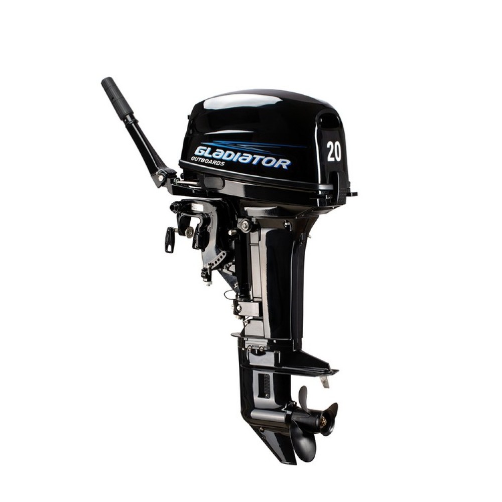 Лодочный мотор GLADIATOR G20FHS 20 л.с. двухтактный